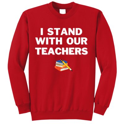 I Stand With Our Teachers & Stand Against Book Banning Sweatshirt
