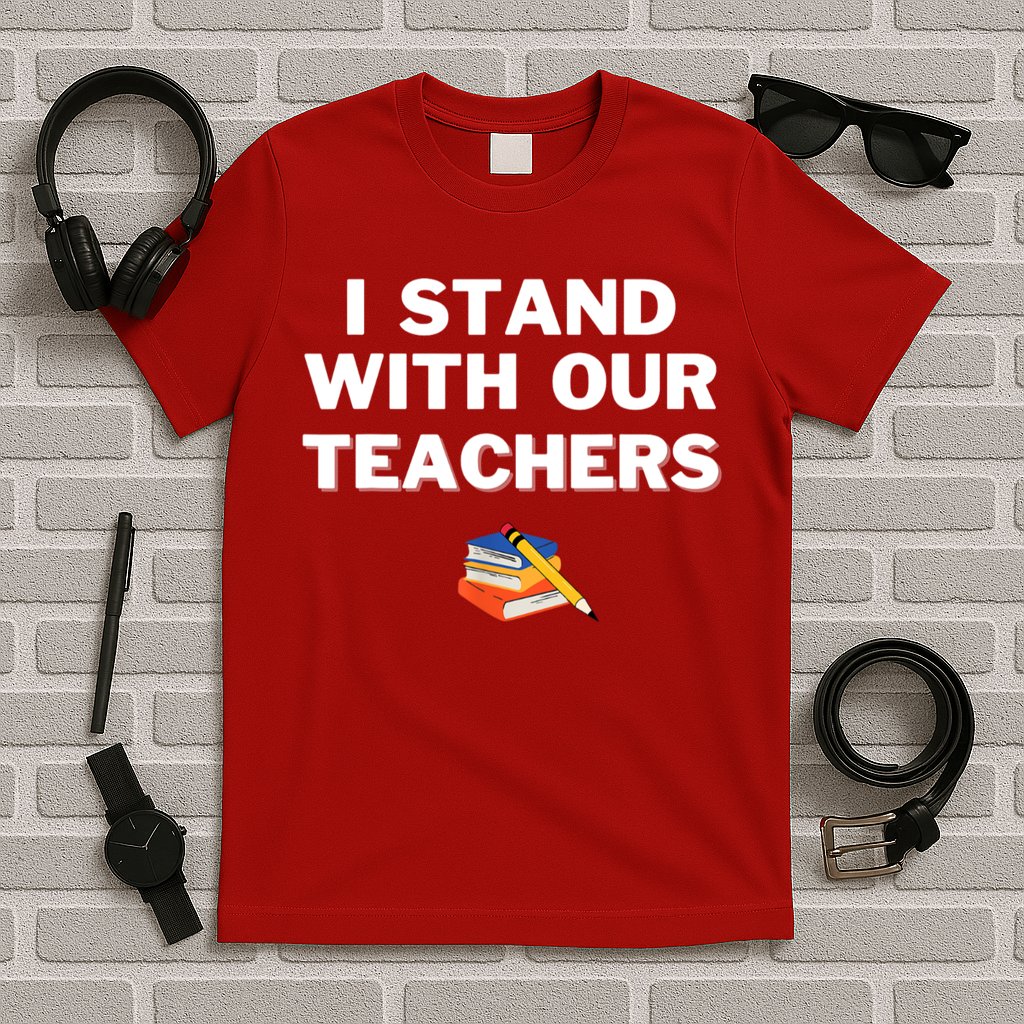 I Stand With Our Teachers & Stand Against Book Banning T-Shirt