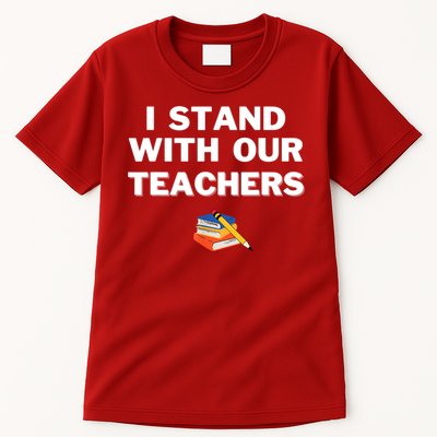 I Stand With Our Teachers & Stand Against Book Banning Tall T-Shirt