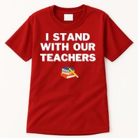 I Stand With Our Teachers & Stand Against Book Banning Tall T-Shirt