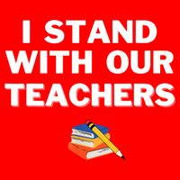 I Stand With Our Teachers & Stand Against Book Banning Button