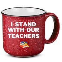 I Stand With Our Teachers & Stand Against Book Banning 15oz Campfire Ceramic Mug