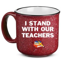 I Stand With Our Teachers & Stand Against Book Banning 15oz Campfire Ceramic Mug
