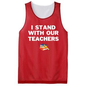 I Stand With Our Teachers & Stand Against Book Banning Mesh Reversible Basketball Jersey Tank