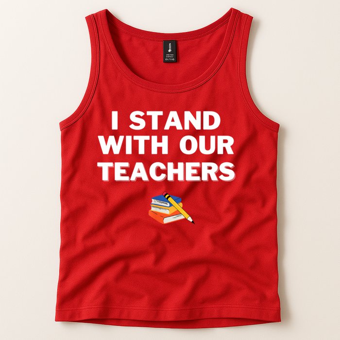 I Stand With Our Teachers & Stand Against Book Banning Tank Top