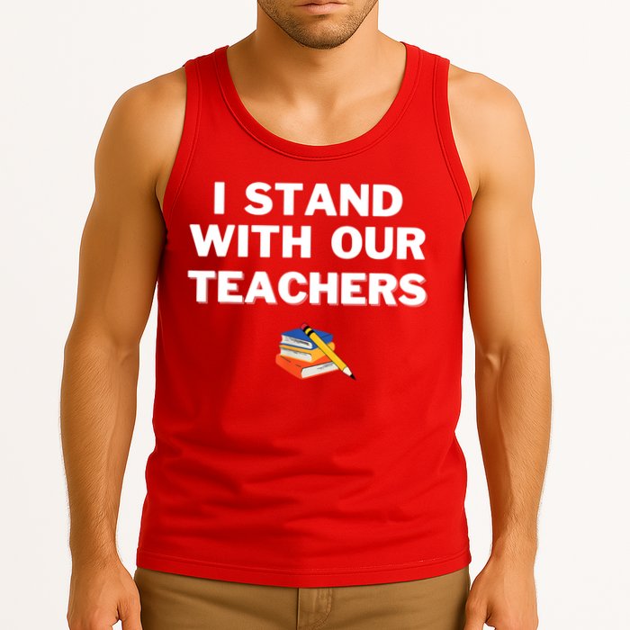 I Stand With Our Teachers & Stand Against Book Banning Tank Top