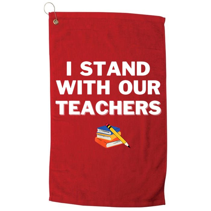 I Stand With Our Teachers & Stand Against Book Banning Golf Towel