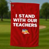 I Stand With Our Teachers & Stand Against Book Banning Golf Towel