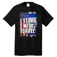 I Stand With Israel USA Israeli Flag Tall T-Shirt