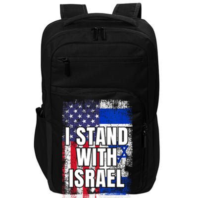 I Stand With Israel USA Israeli Flag Impact Tech Backpack