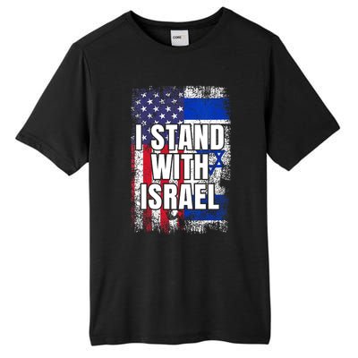 I Stand With Israel USA Israeli Flag Tall Fusion ChromaSoft Performance T-Shirt