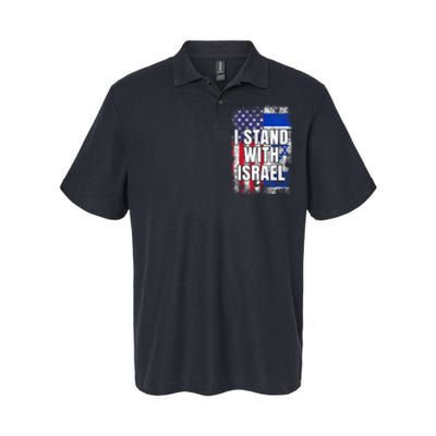 I Stand With Israel USA Israeli Flag Softstyle Adult Sport Polo