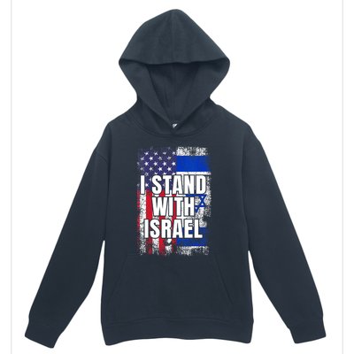 I Stand With Israel USA Israeli Flag Urban Pullover Hoodie