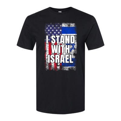 I Stand With Israel USA Israeli Flag Softstyle CVC T-Shirt