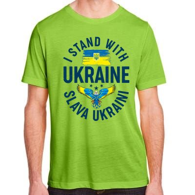 I Stand With Ukraine Slava Ukraini Adult ChromaSoft Performance T-Shirt