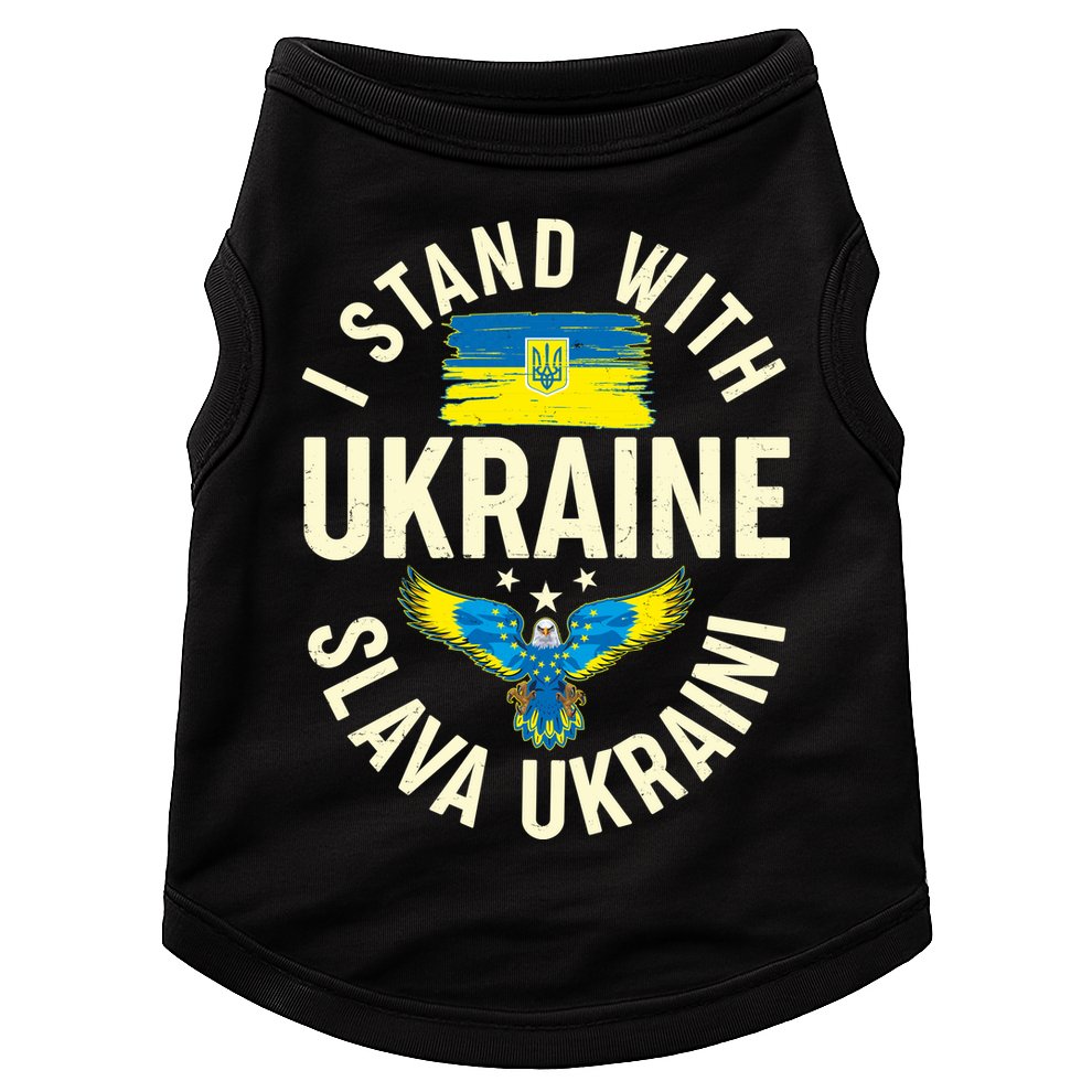I Stand With Ukraine Slava Ukraini Doggie Tank