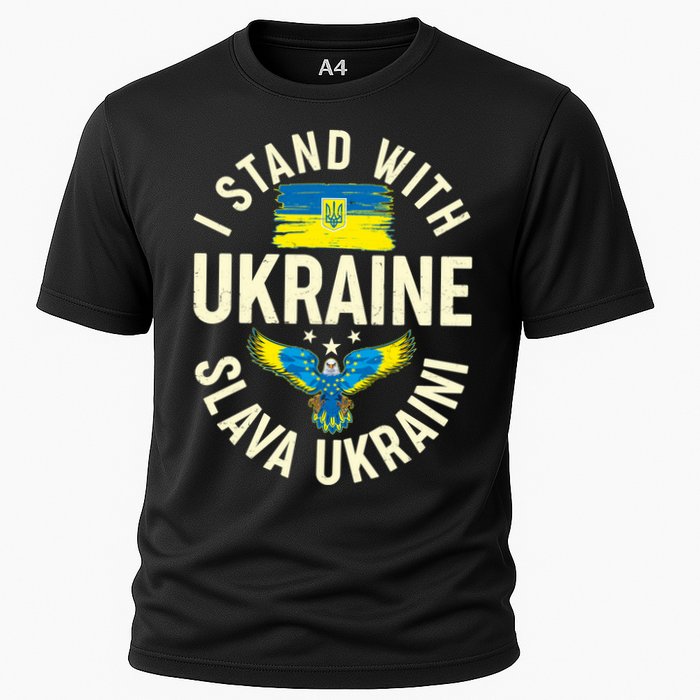 I Stand With Ukraine Slava Ukraini Cooling Performance Crew T-Shirt