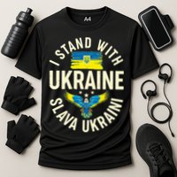 I Stand With Ukraine Slava Ukraini Cooling Performance Crew T-Shirt