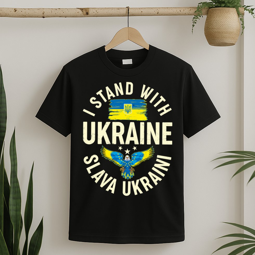 I Stand With Ukraine Slava Ukraini T-Shirt