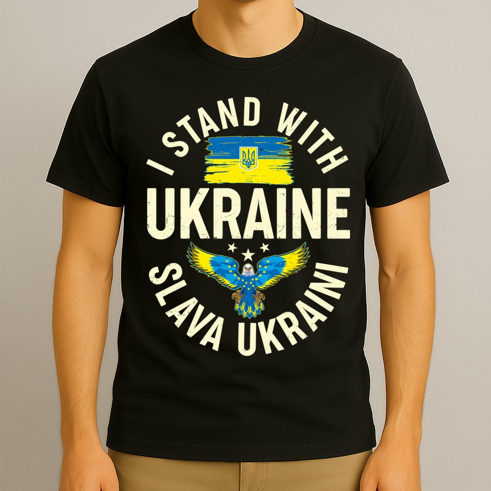 I Stand With Ukraine Slava Ukraini T-Shirt