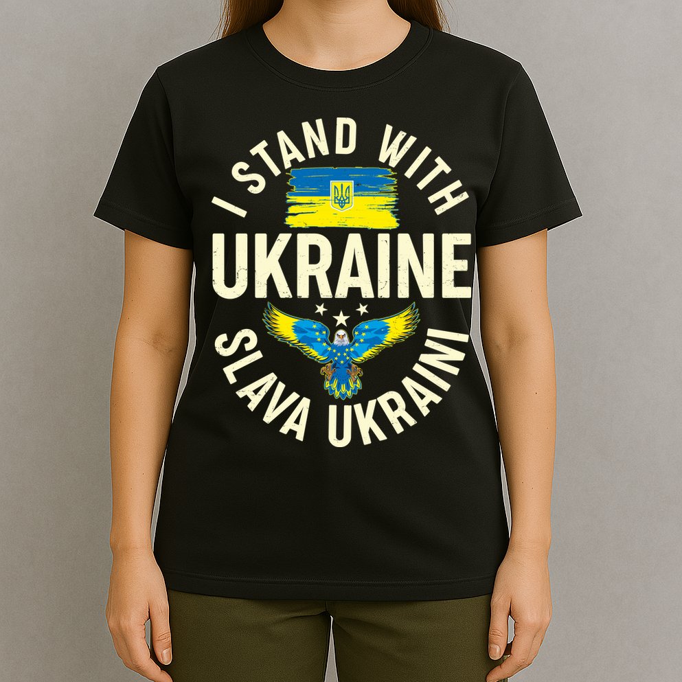 I Stand With Ukraine Slava Ukraini T-Shirt