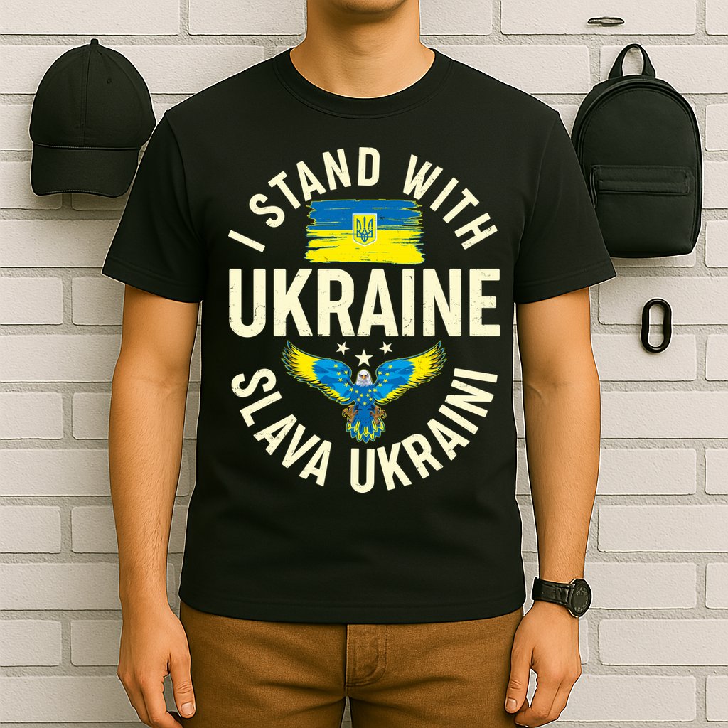 I Stand With Ukraine Slava Ukraini T-Shirt