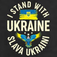 I Stand With Ukraine Slava Ukraini Adult Drive Performance Visor