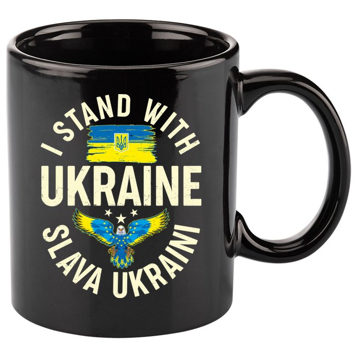 I Stand With Ukraine Slava Ukraini 11oz C Handle Ceramic Mug