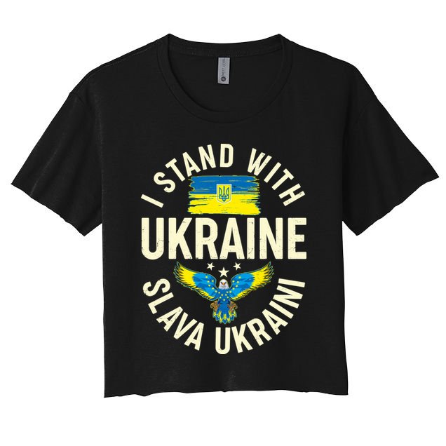 I Stand With Ukraine Slava Ukraini Crop Top