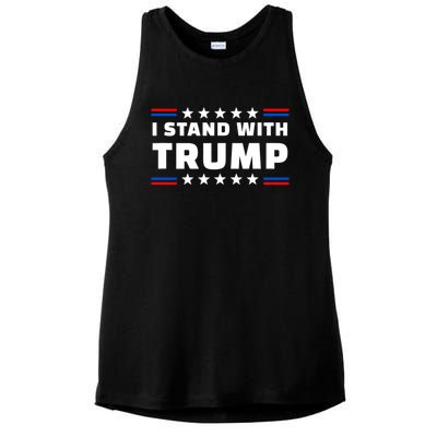 I Stand With Trump Pro Trump Supporter Free Trump Ladies PosiCharge Tri-Blend Wicking Tank