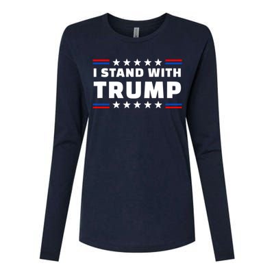 I Stand With Trump Pro Trump Supporter Free Trump Womens Cotton Relaxed Long Sleeve T-Shirt