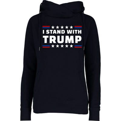 I Stand With Trump Pro Trump Supporter Free Trump Womens Funnel Neck Pullover Hood