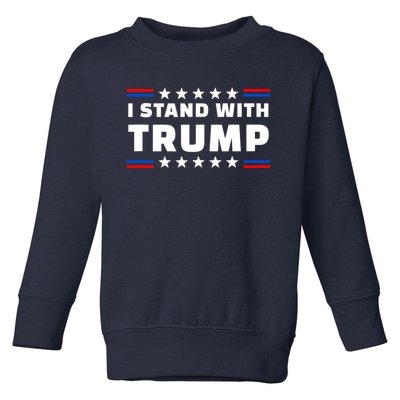 I Stand With Trump Pro Trump Supporter Free Trump Toddler Sweatshirt