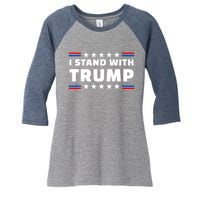 I Stand With Trump Pro Trump Supporter Free Trump Women's Tri-Blend 3/4-Sleeve Raglan Shirt