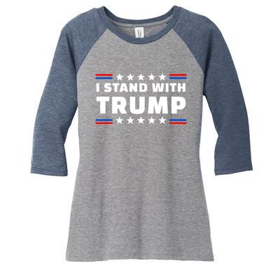 I Stand With Trump Pro Trump Supporter Free Trump Women's Tri-Blend 3/4-Sleeve Raglan Shirt