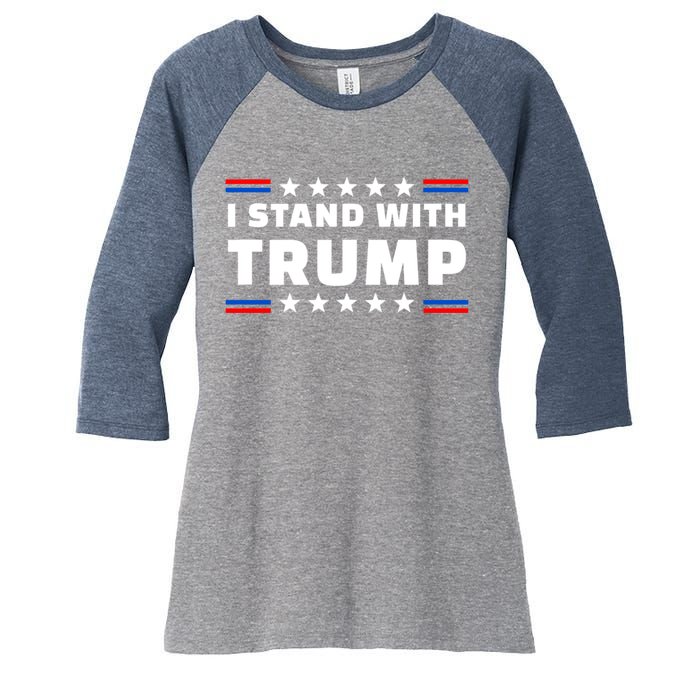 I Stand With Trump Pro Trump Supporter Free Trump Women's Tri-Blend 3/4-Sleeve Raglan Shirt