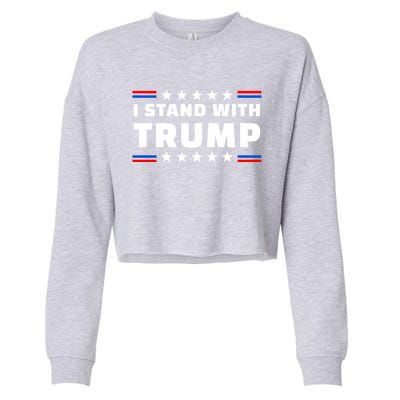 I Stand With Trump Pro Trump Supporter Free Trump Cropped Pullover Crew