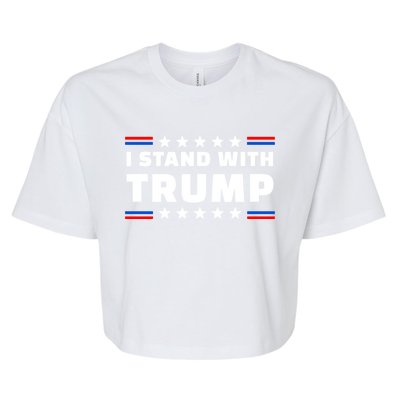 I Stand With Trump Pro Trump Supporter Free Trump Bella+Canvas Jersey Crop Tee