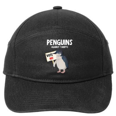  I Stand With The Penguins, Penguins Against Tariffs 7-Panel Snapback Hat
