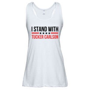 I Stand With Tucker Carlson Ladies Essential Flowy Tank