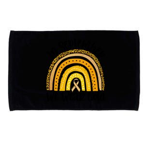 In September We Wear Gold Rainbow Hood Cancer Awareness Gift Microfiber Hand Towel