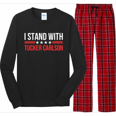 I Stand With Tucker Carlson Long Sleeve Pajama Set