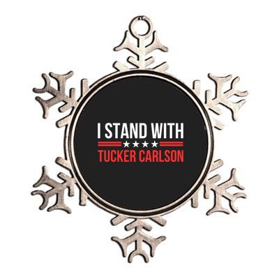 I Stand With Tucker Carlson Metallic Star Ornament