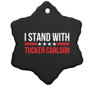 I Stand With Tucker Carlson Ceramic Star Ornament