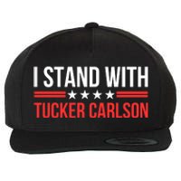 I Stand With Tucker Carlson Wool Snapback Cap