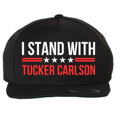 I Stand With Tucker Carlson Wool Snapback Cap