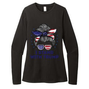 I Stand With Trump Womens CVC Long Sleeve Shirt