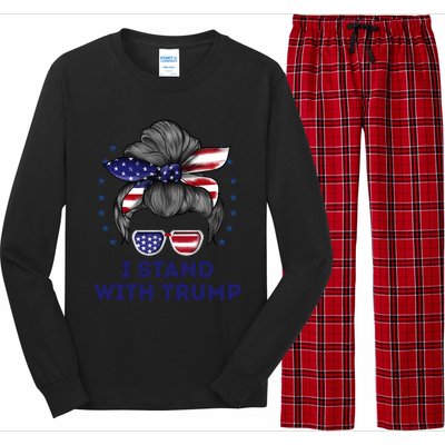 I Stand With Trump Long Sleeve Pajama Set