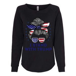 I Stand With Trump Womens California Wash Sweatshirt