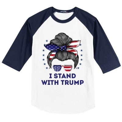 I Stand With Trump Baseball Sleeve Shirt